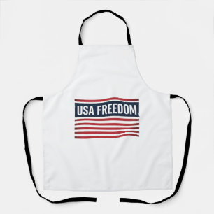 USA-Freiheit patriotischer Flaggenstil Vektor Desi Schürze