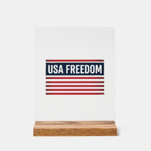 USA-Freiheit-patriotisches Flaggenstil-Vektor-Desi Acrylschild