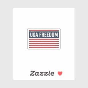 USA-Freiheit-patriotisches Flaggenstil-Vektor-Desi Aufkleber
