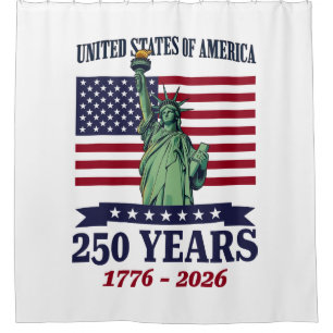 USA Freiheitsstatue 250 Jahre 1776-2026 Duschvorhang