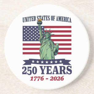 USA Freiheitsstatue 250 Jahre 1776-2026 Getränkeuntersetzer