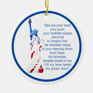 USA-Freiheitsstatue "holen mich Ihren… " Keramik Ornament