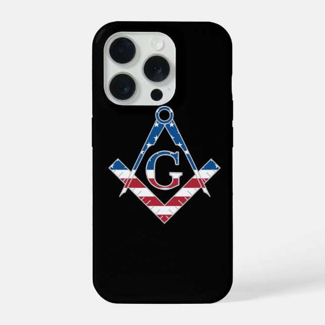 USA Freimaurer-Symbol iPhone 15 Pro Hülle (Rückseite)