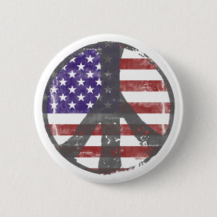 USA-Friedensbutton Button