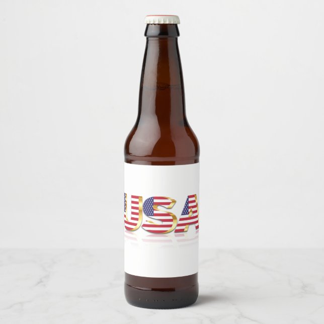 USA für das US-Flaggenlabel Bierflaschenetikett (Vorderseite)