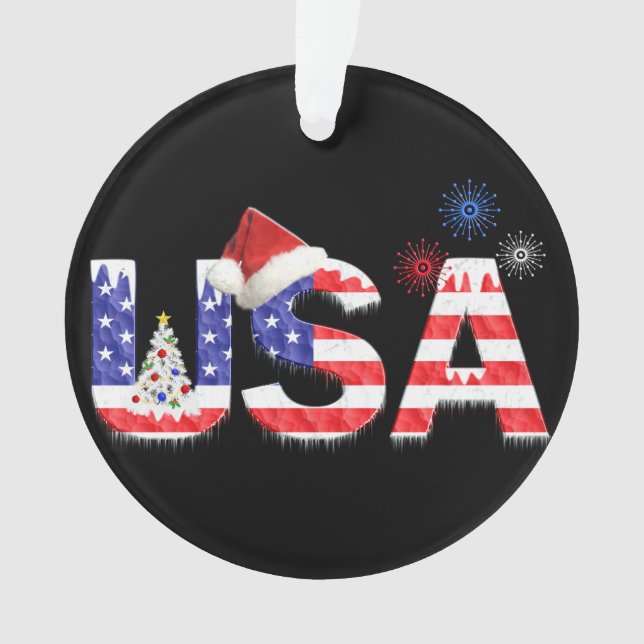 USA für Weihnachten Ornament (Vorderseite)