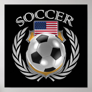 USA Fußball 2016 Fangerät Poster
