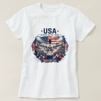 USA Fußball 2026 Fan-Ausrüstung Patriotischer Amer T-Shirt