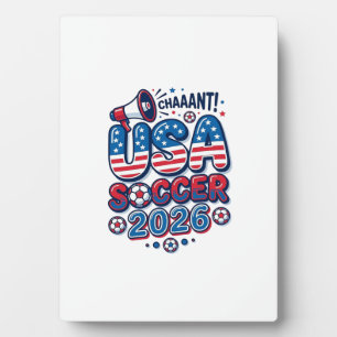 USA Fußball 2026 Fußball Fett Land Typografie Tra Fotoplatte