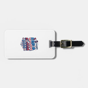 USA Fußball 2026 Fußball Fett Land Typografie Tra Gepäckanhänger
