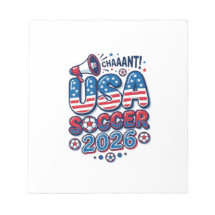 USA Fußball 2026 Fußball Fett Land Typografie Tra Notizblock