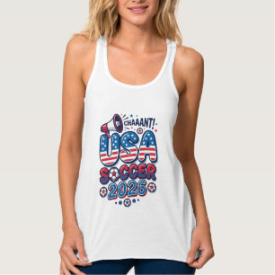 USA Fußball 2026 Fußball Fett Land Typografie Tra Tank Top