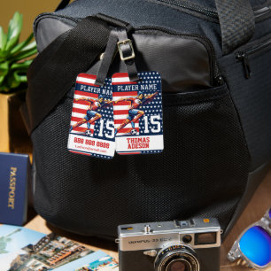 USA Fußball Adler Athlet Patriotisch Nationalmanns Gepäckanhänger