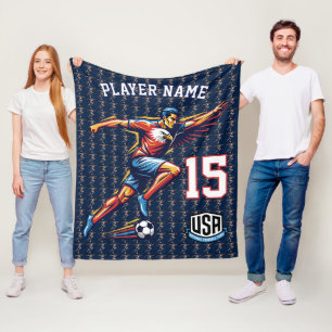 USA Fußball-Adler Athlet Patriotische Nationalmann Fleecedecke