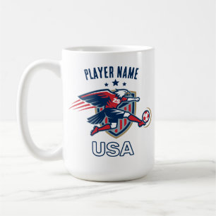 USA Fußball Adler Nationalmannschaft Patriotische Kaffeetasse