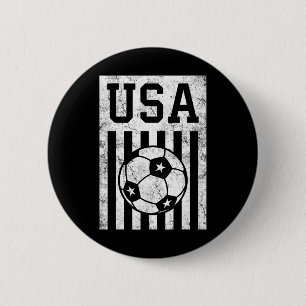 Usa Fußball Amerikanische Flagge Frauen Männer Kin Button