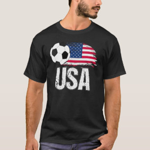 USA Fußball Ball Fans USA Flag Team Fußball Sport T-Shirt