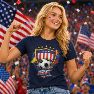 USA-Fußball-Fan American Football Bekleidung Gesch Tri-Blend Shirt
