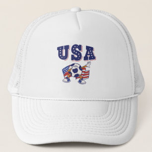 USA Fußball Fan Jersey Shirt Amerikanische Flagge Truckerkappe