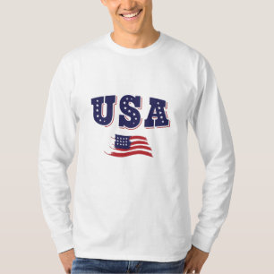 USA Fußball Fan Trikot Hemd Amerikanische Flagge T-Shirt