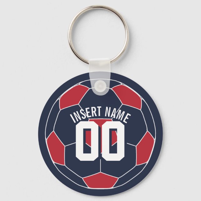 USA Fußball Name Schlüsselanhänger (Vorderseite)