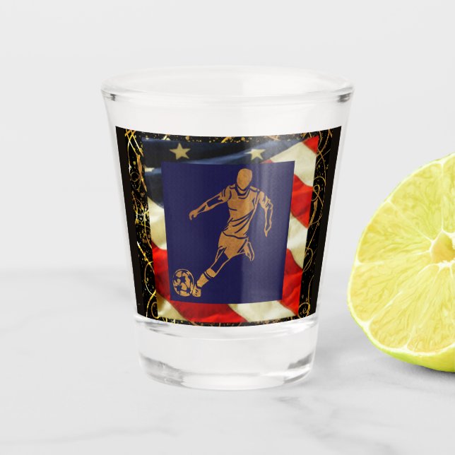 USA FUSSBALL  SCHNAPSGLAS (Vorderseite)