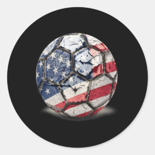 Usa Fußball Soccer Runder Aufkleber
