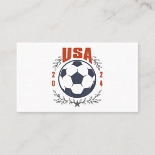 USA Fußballball 2024 Sterne & Lorbeerkranz Vintage Visitenkarte