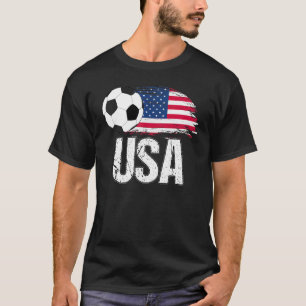 USA Fußballball Fans USA-Flagge Team Fußball Sport T-Shirt