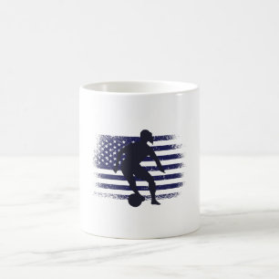 USA Fußballfan-Trikot Hemd Amerikanische Flagge Kaffeetasse