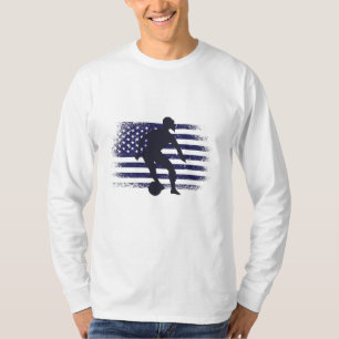 USA-Fußballfan-Trikot-Shirt Amerikanische Flagge T-Shirt