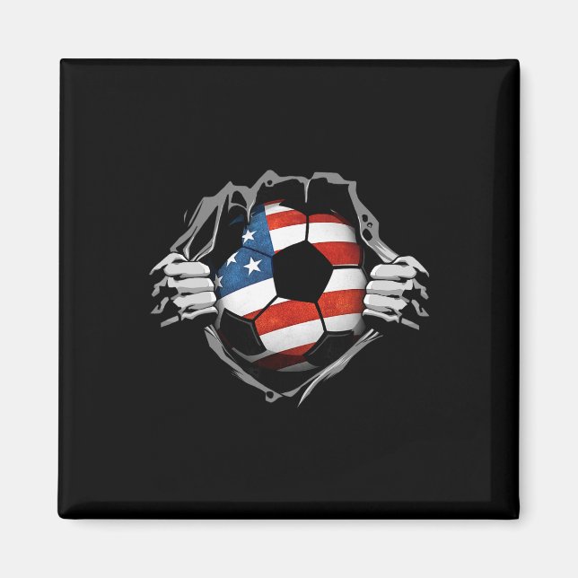 Usa Fußballtrikot Us Support  Magnet (Vorne)