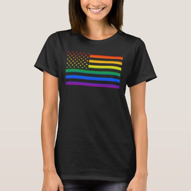 USA Gaytriotic Rainbow Pride T-Shirt (Vorderseite)