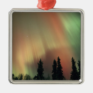 USA, Gebiet Fairbanks, Zentral-Alaska, Aurora 3 Silbernes Ornament