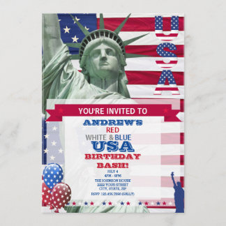 USA Geburtstagseinladung Einladung