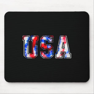 Usa Gefärbte Krawatte Patriotic Red White Blue 4.  Mousepad