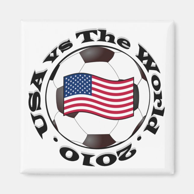 USA gegen Welt 2010 Magnet (Vorne)