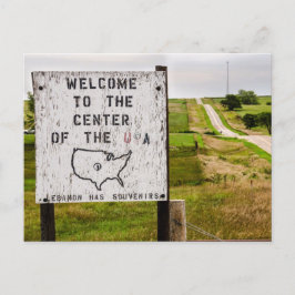 USA Geographisches Zentrum - Libanon, Kansas Postkarte