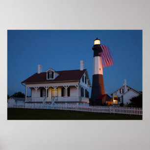 USA, Georgia, Tybee Insel, Flaggen-Fliegen Poster