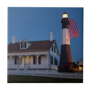 USA, Georgia, Tybee Island, Flagge Hissen Fliese