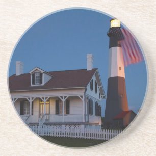 USA, Georgia, Tybee Island, Flagge Hissen Sandstein Untersetzer