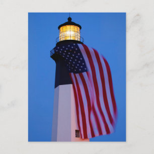 USA, Georgia, Tybee Island, Flagge weht 2 Postkarte