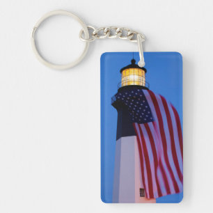 USA, Georgia, Tybee Island, Flagge weht 2 Schlüsselanhänger