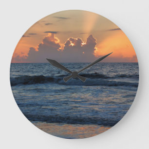 USA, Georgien, Tybee Island, Tybee Island Beach Große Wanduhr