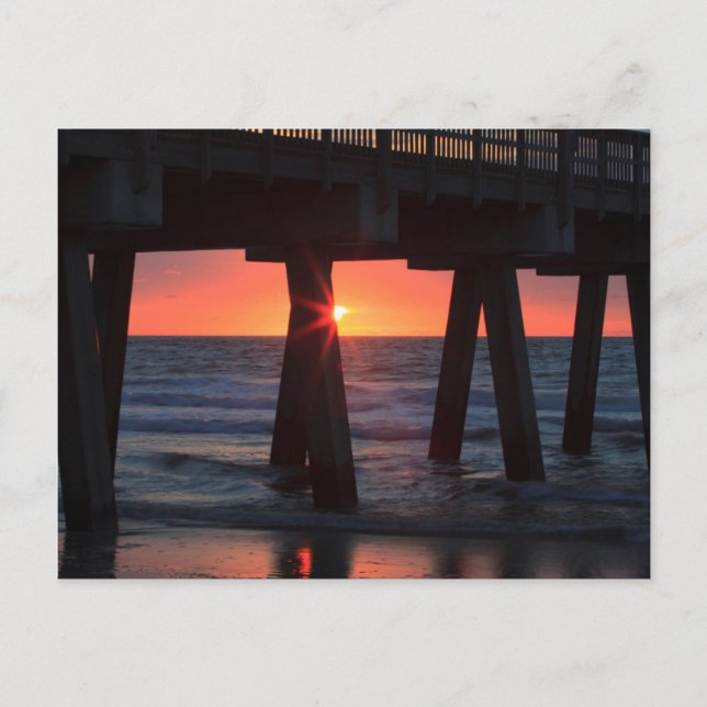 USA, Georgien, Tybee Island, Tybee Pier Postkarte (Vorderseite)