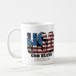 USA God Bless America Kaffeetasse