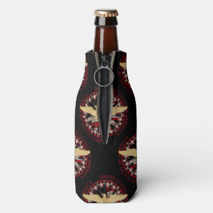 USA Gold Adler, Flag Black-Red Bottle Cooler Flaschenkühler