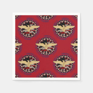 USA Gold Adler und Flag Red-Blue Paper Napkin Serviette
