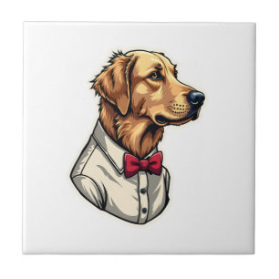 USA Golden Retriever Vintage Patriotisches Hundesh Fliese