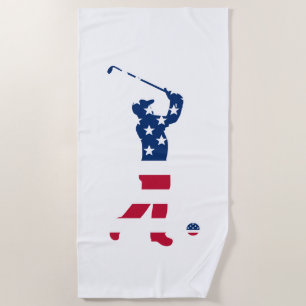 USA golf America flagge golfer Strandtuch
